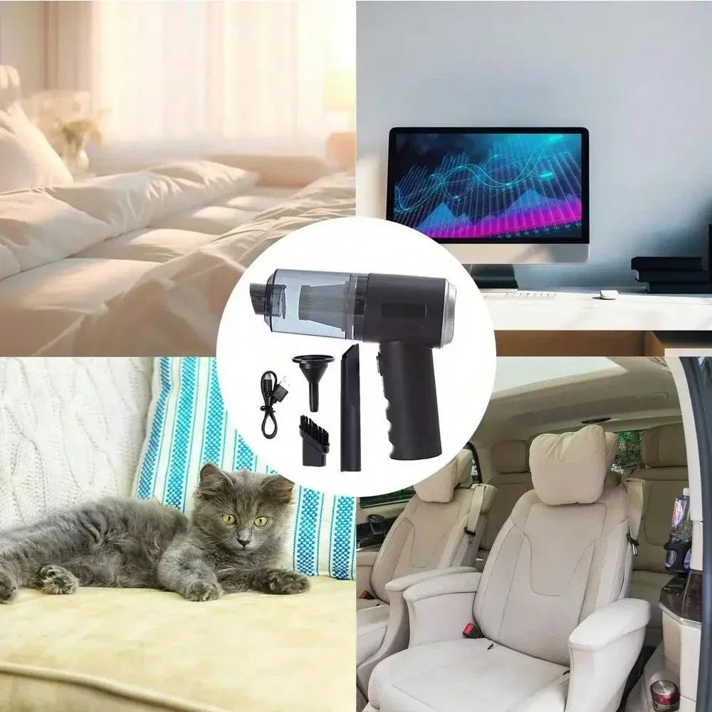 120W High-Power Wireless Vacuum Cleaner – Powerful, Portable & Perfect for Home and Car