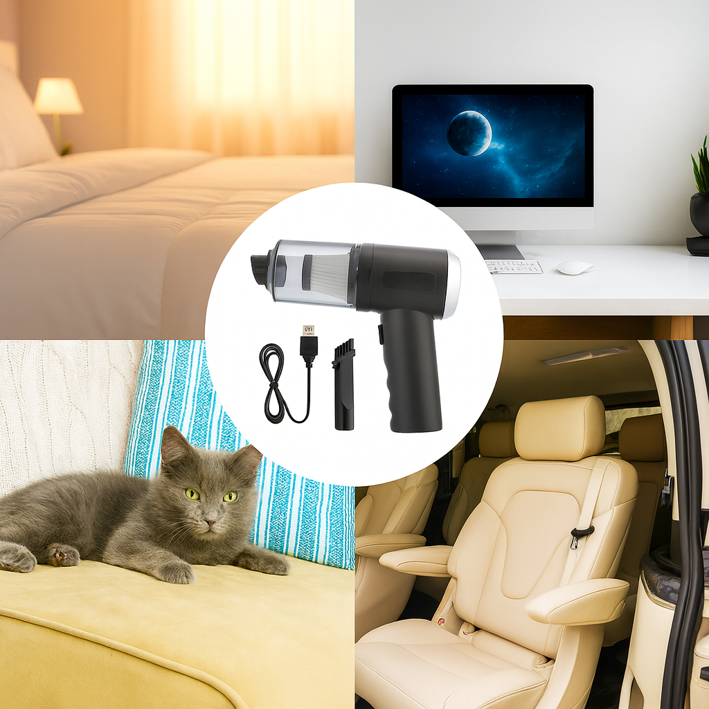 120W High-Power Wireless Vacuum Cleaner – Powerful, Portable & Perfect for Home and Car